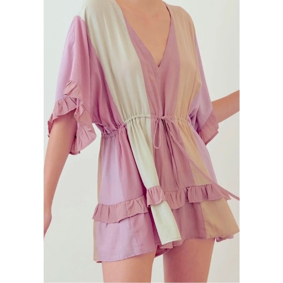 Storia Colorblock Ruffle Romper - Picture 2 of 7